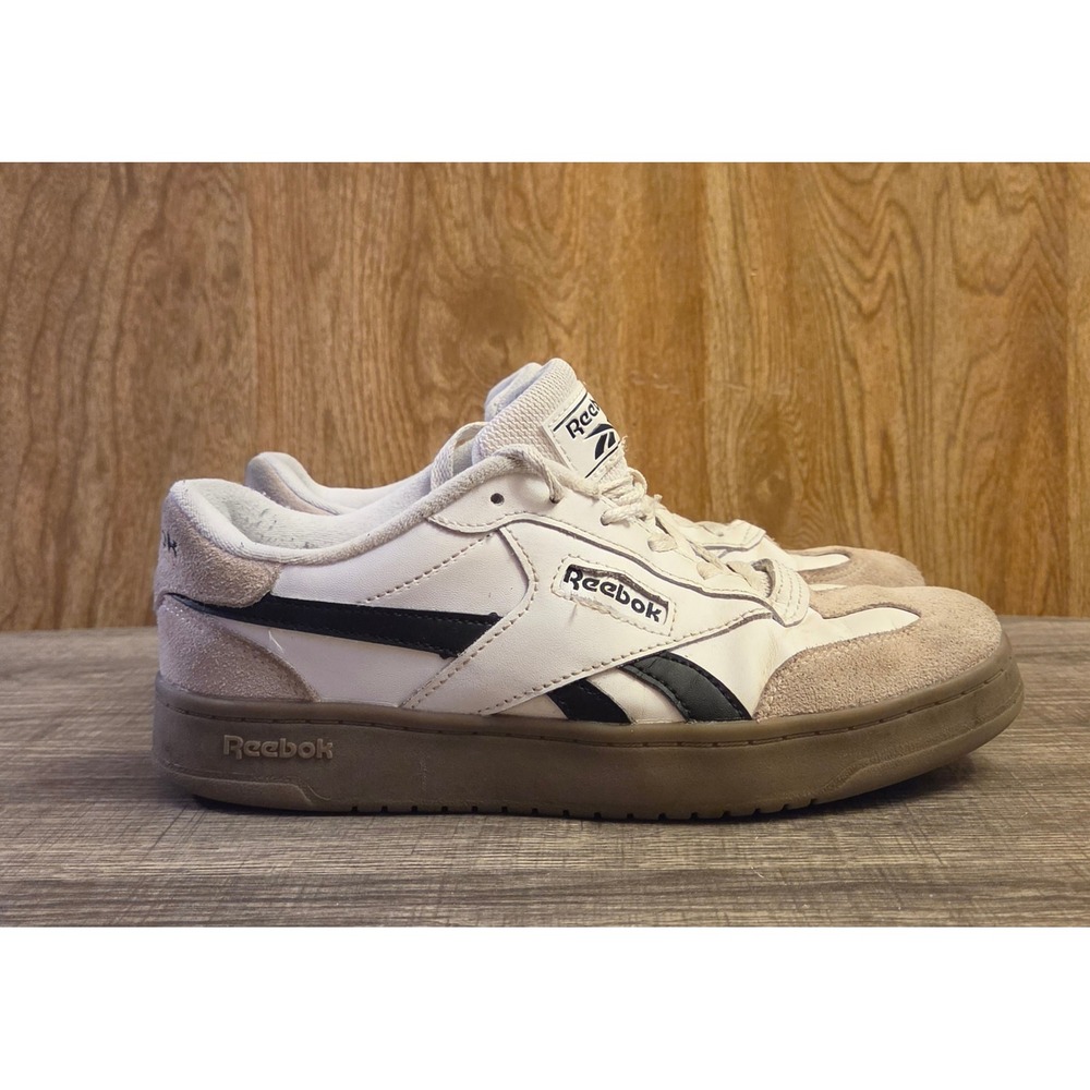 Reebok Galaxy 7 Retro Gum‎ Sole Sneakers White Black Womens Size 7.5